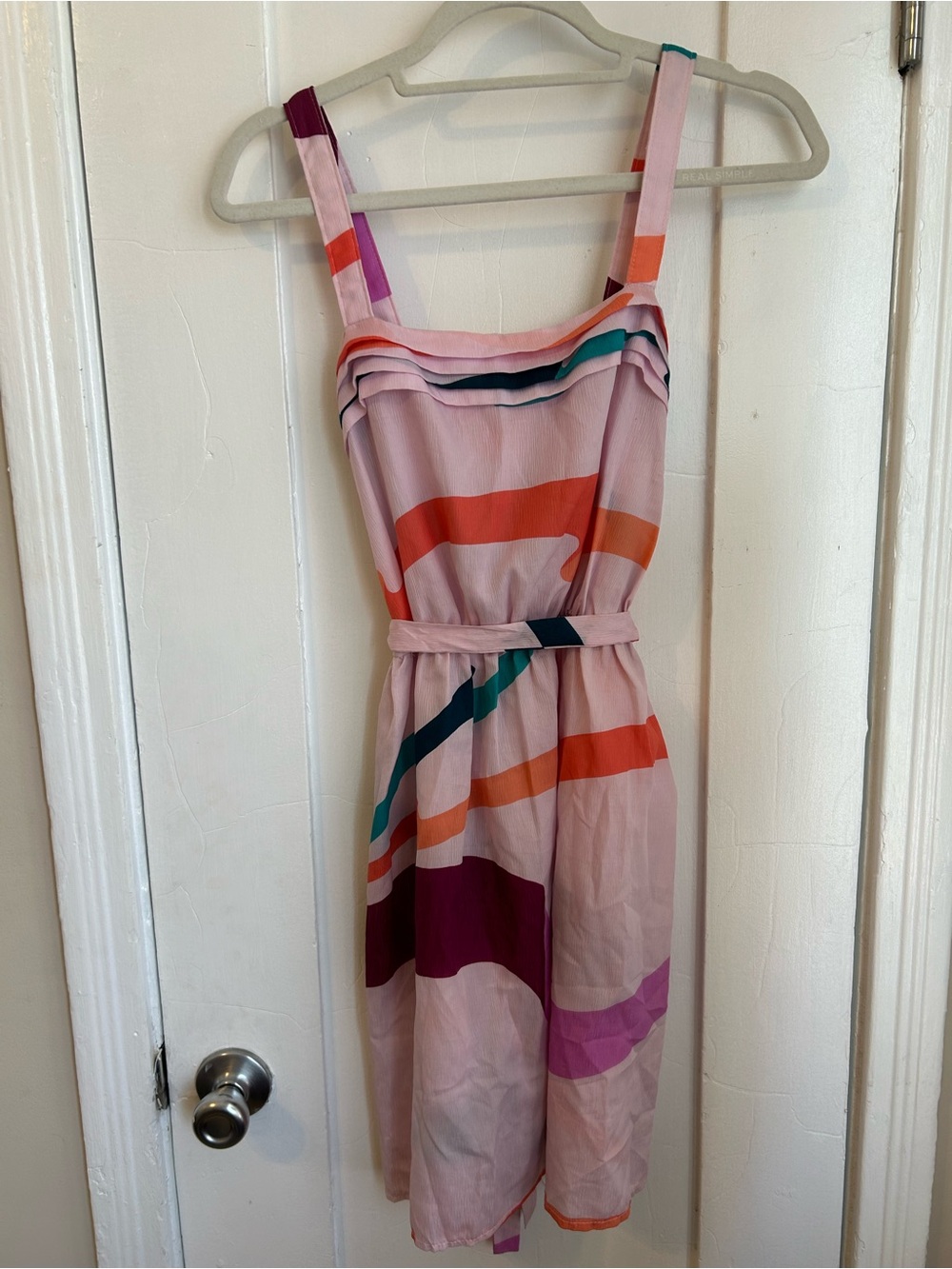 Vintage Sears 1980s Pink Midi Dress (sm)